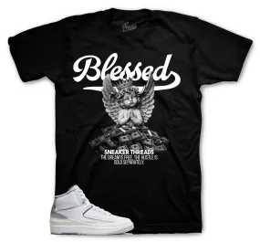 Retro 2 Cement Grey Shirt - Blessed Angel - Black