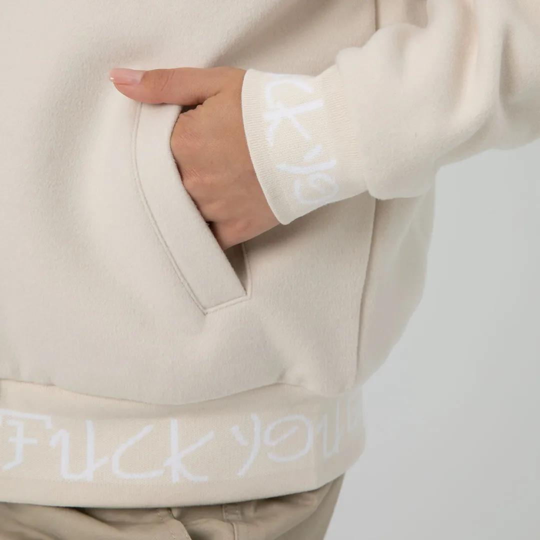 RIPNDIP LUCKY NERM VARSITY JACKET-CREAM