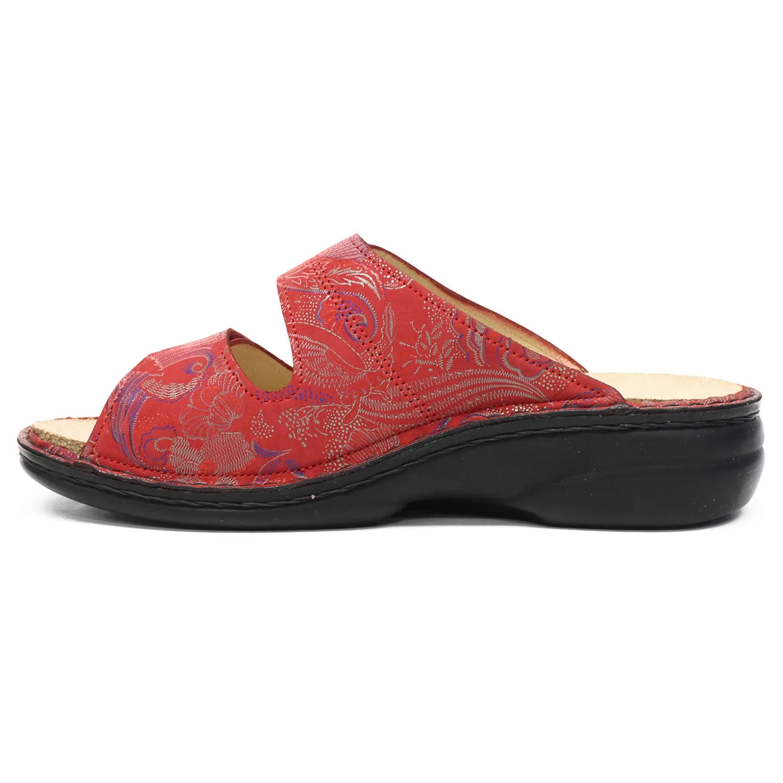 Sansibar Patterned Leather Women's Slip-On Sandals