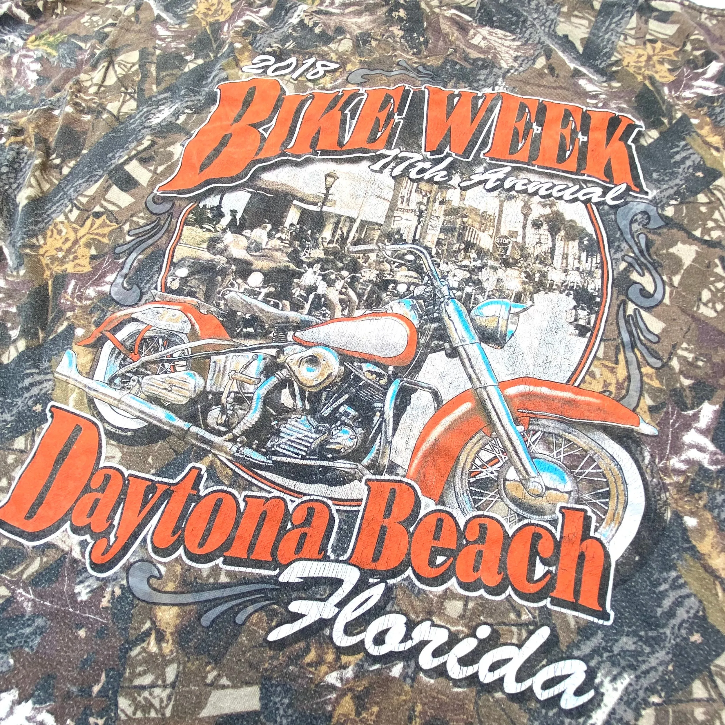 Secondhand Daytona Bike Week 2018, Camo T-shirt