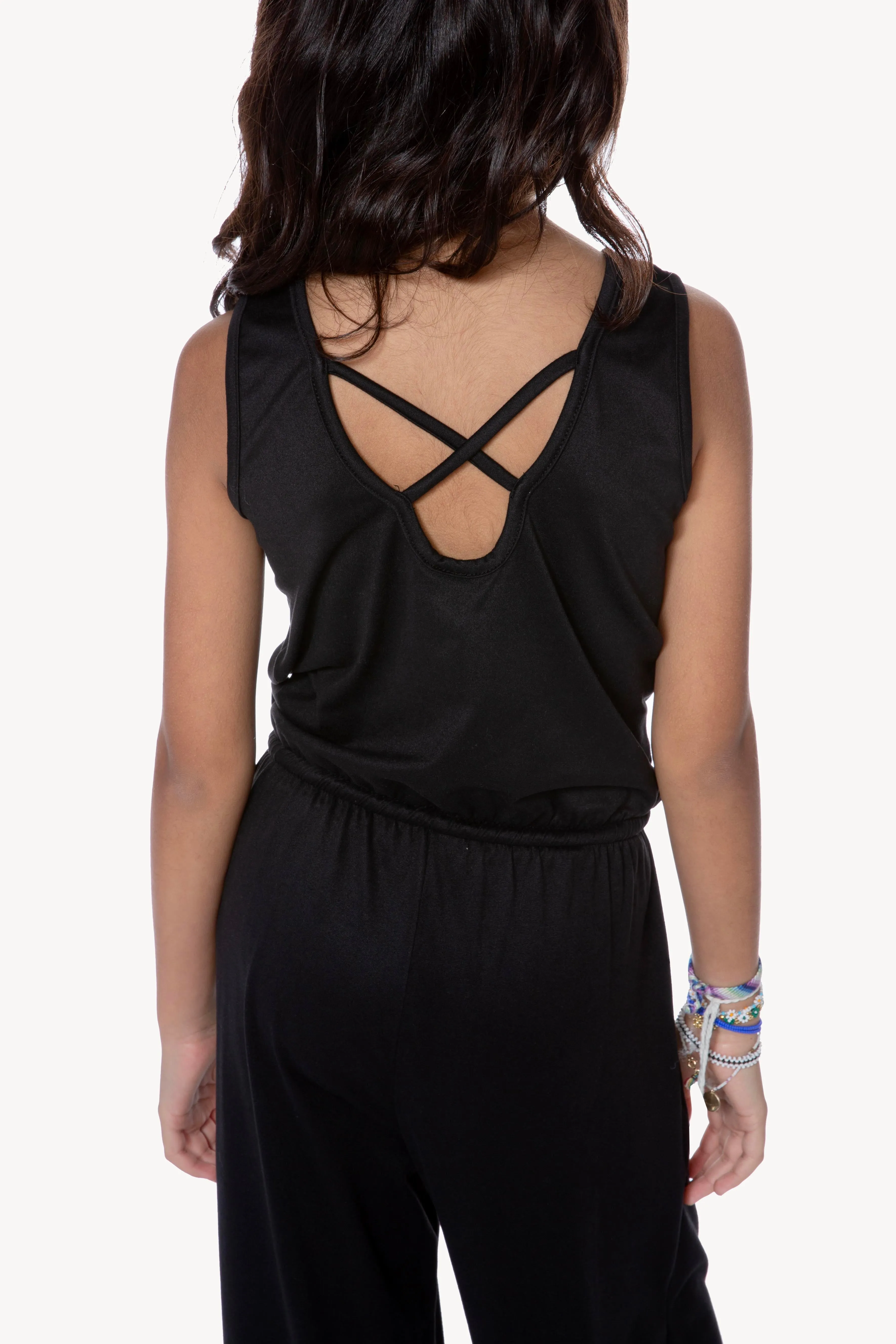 Simply Soft Tank Wide Leg Jumpsuit - Black