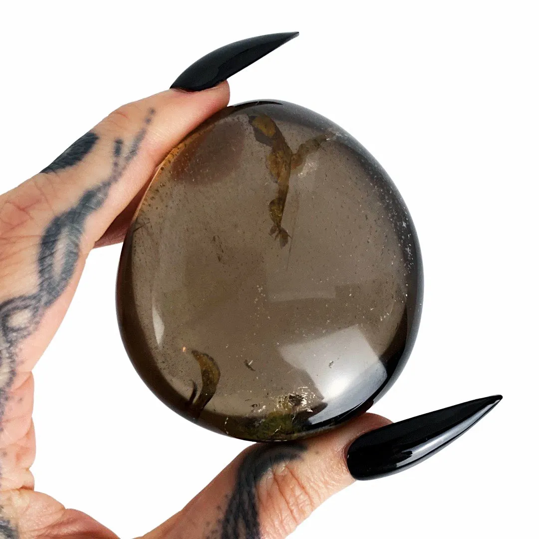 Smoky Quartz Palm Stone