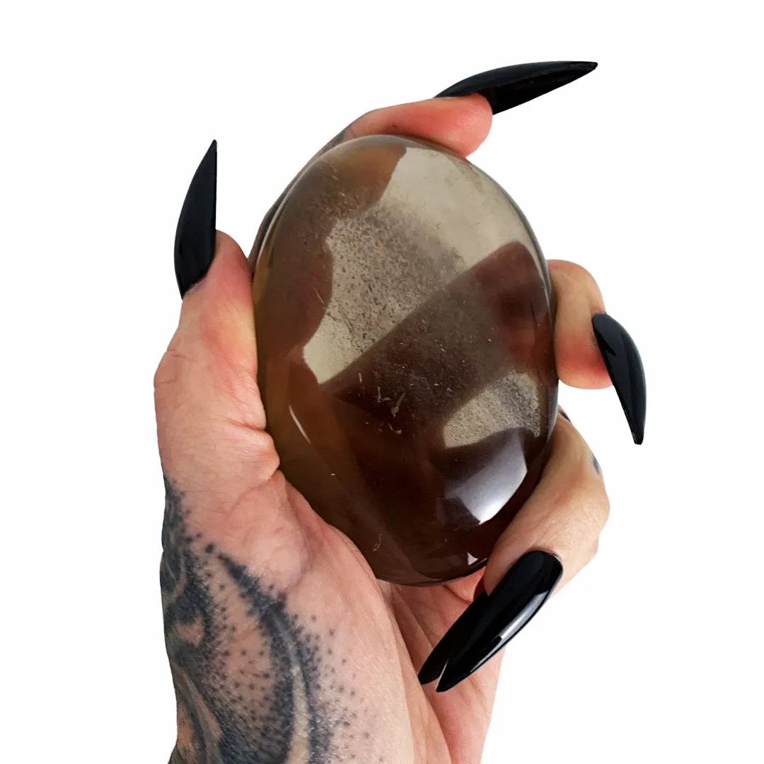 Smoky Quartz Palm Stone