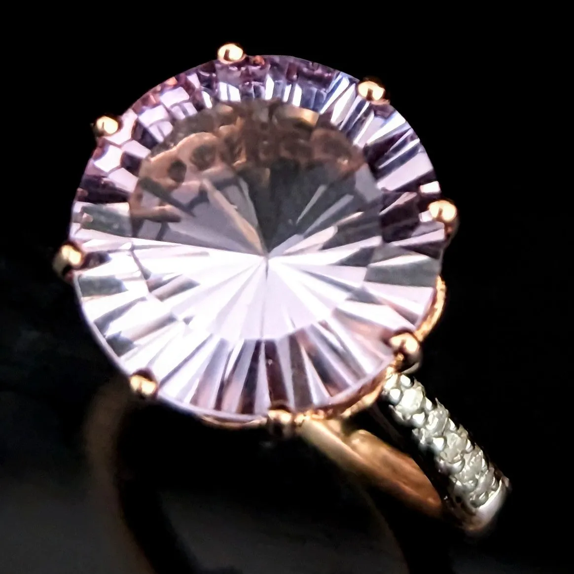 The Joseph - Estate Fancy Cut Amethyst Diamond 14k Rose Gold Ring