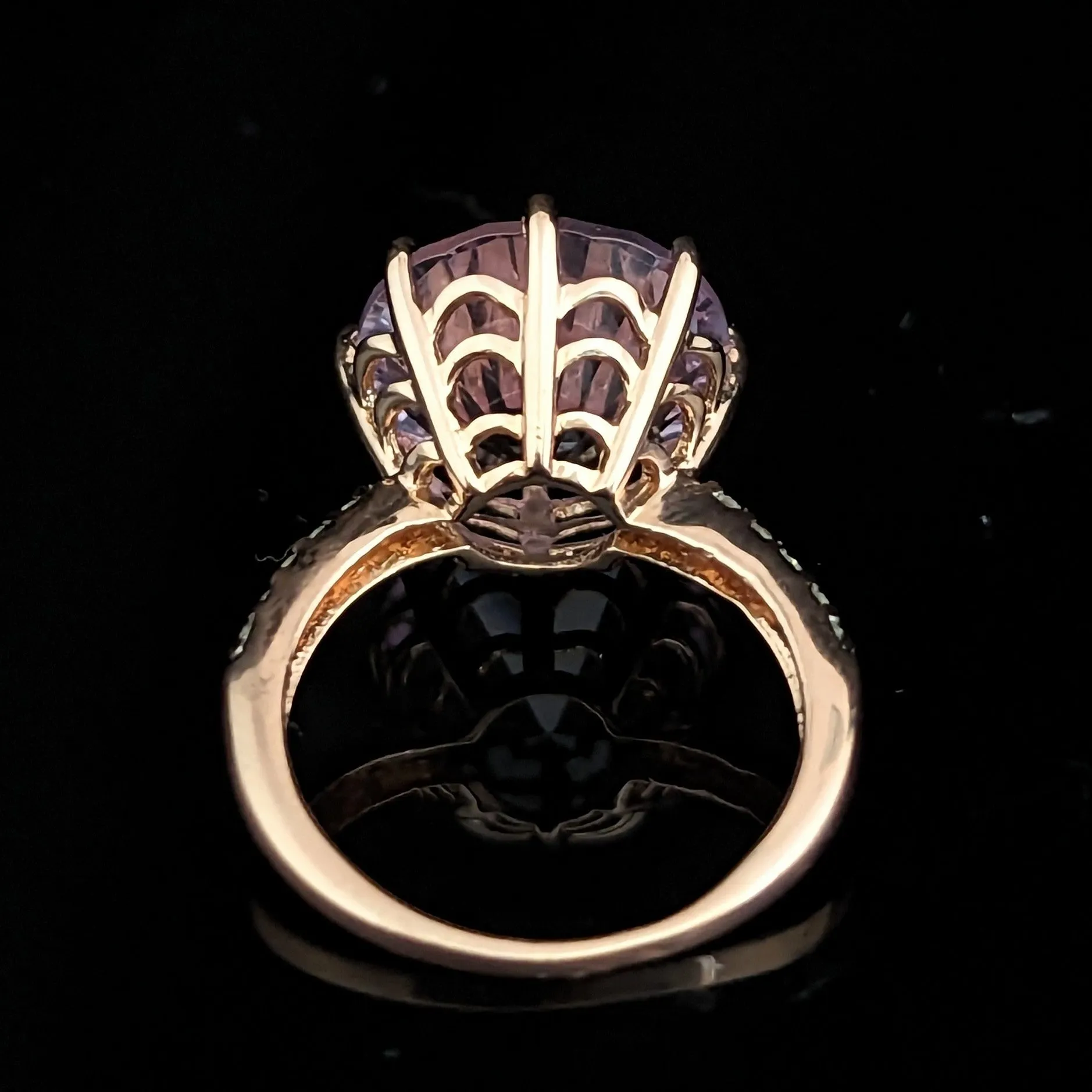 The Joseph - Estate Fancy Cut Amethyst Diamond 14k Rose Gold Ring