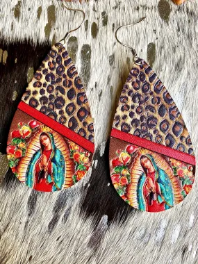 The Lady Of Guadalupe Cheetah Earrings