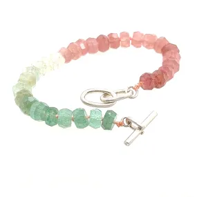 Toggle Bracelet- Multicolored Tourmaline