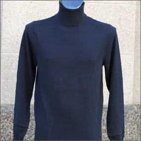 Tootal Black Wool Blend Roll Neck.