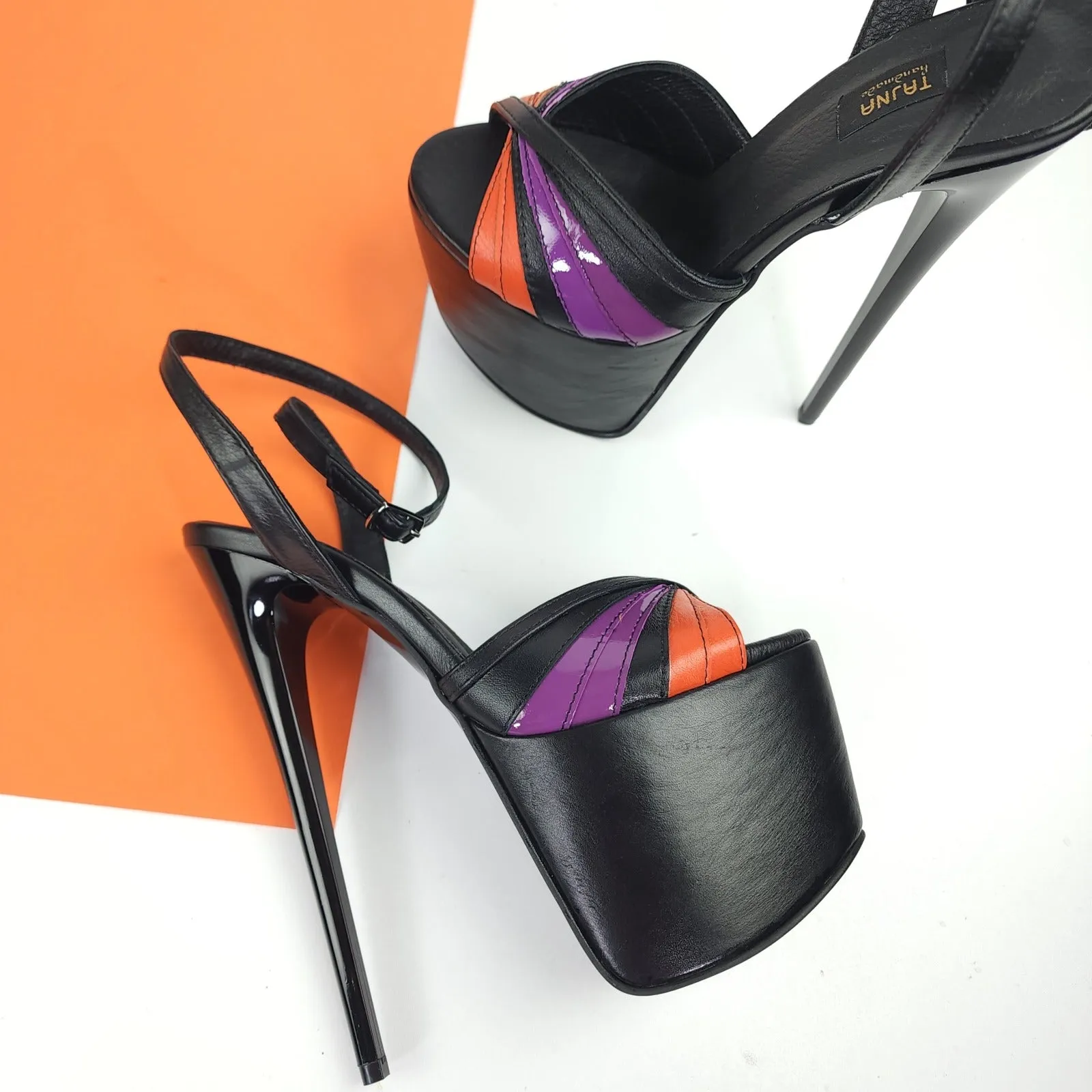 Tri Color Platform High Heels