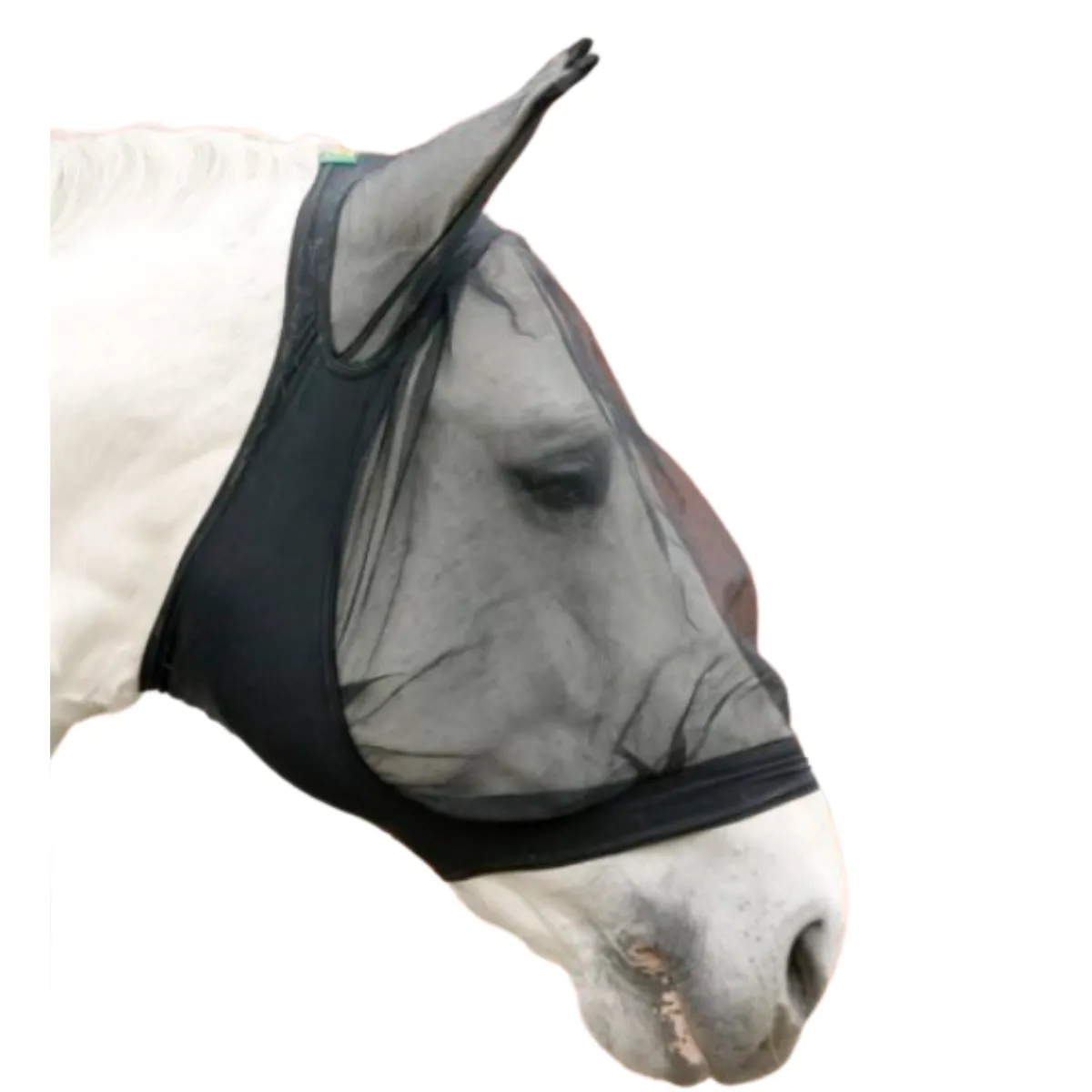 USG Fly Mask With Ear Protection  in Black - Cob