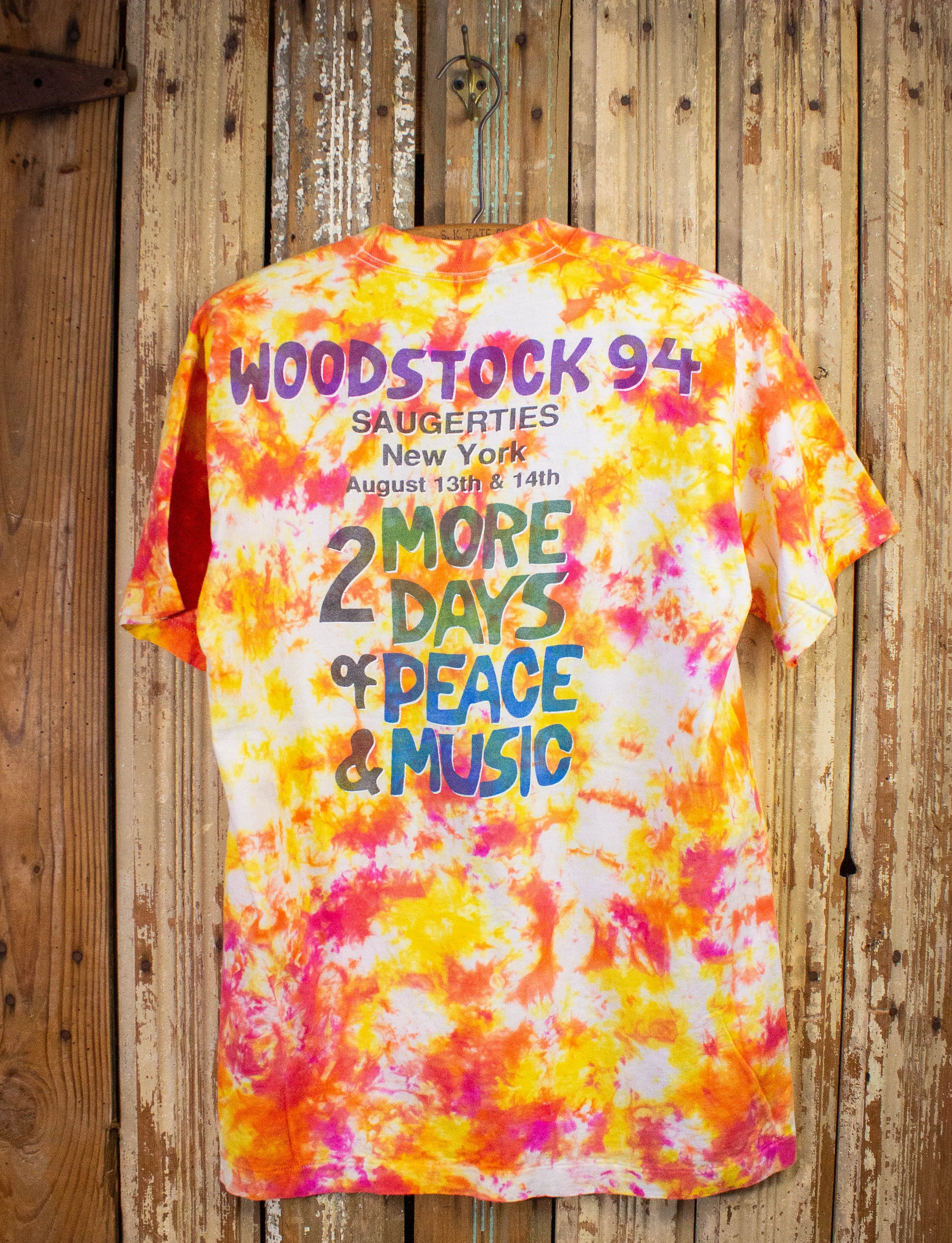 Vintage Woodstock 94 Concert T Shirt 1994 Tie Dye Large