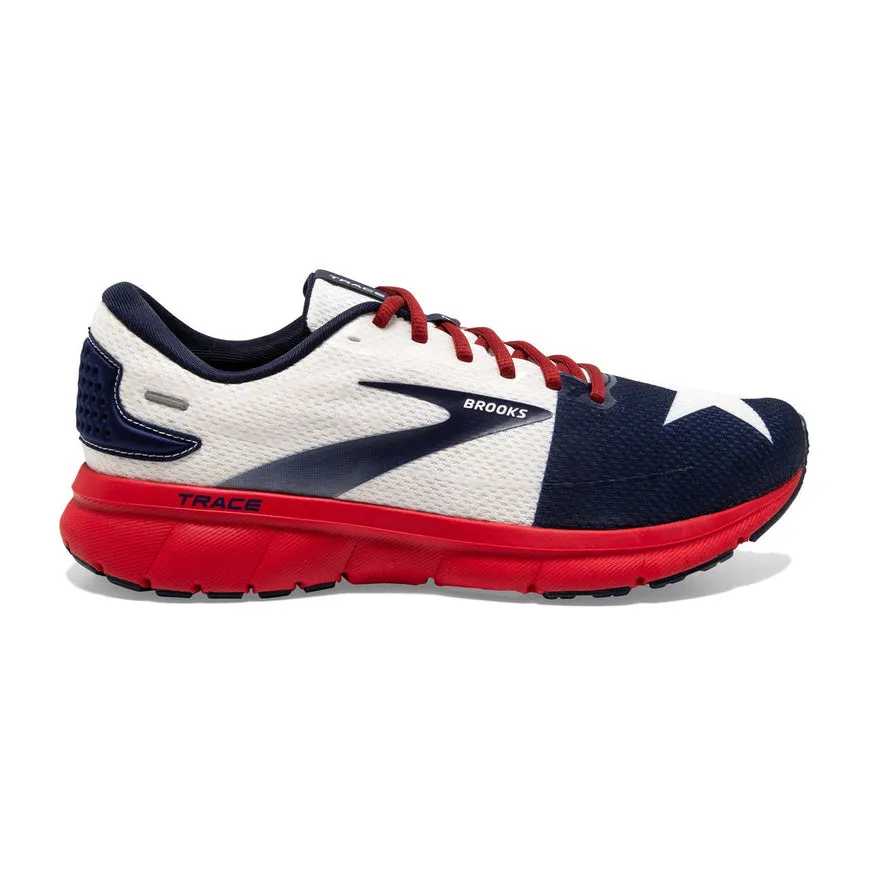 Women's Brooks Trace 2, Red/White/Navy, 10.5 B Medium